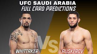 UFC Saudi Arabia Robert Whittaker vs Ikram Aliskerov Full Card Predictions and Breakdown | Bet Tips