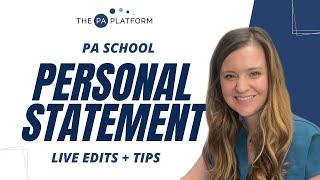 Personal Statement Webinar (Live Editing + Tips!)