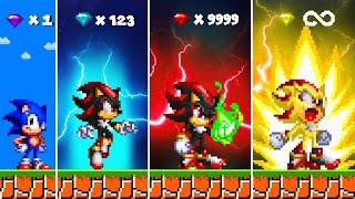 Sonic Changes Into Dark Shadow with Every Emerald!