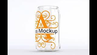 16oz clear soda can mockup animation for Photoshop