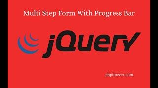 Multi Step Form With Progress Bar Using JQuery.