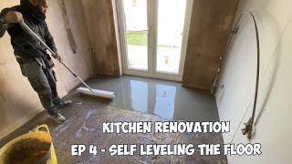 Self levelling the kitchen floor