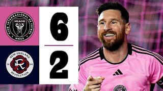 LIONEL MESSI MAGIC STEALS THE SHOW | Inter Miami vs New England 6-2 | Highlights & Goals 2024