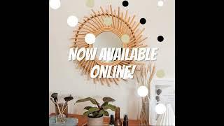 Boho Rattan Sunburst Wall Mirror | Decorrizz India