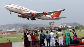 "Queen of Skies" Air India Boeing 747 take-off from Jaipur (Hajj flight) | Flight to Jeddah (Saudi)