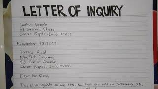 How To Write An Inquiry Letter Step by Step Guide | Writing Practices