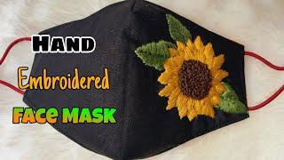 DIY Hand Embroidered Face Mask/ Sewing and Tutorial