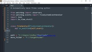 Python automation | automatically move files