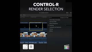 Final Cut Pro Shortcut | Control-R | Render Selection