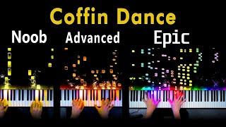5 Levels of Coffin Dance: Noob to Epic (Piano)