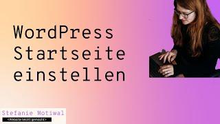 WordPress Startseite einstellen