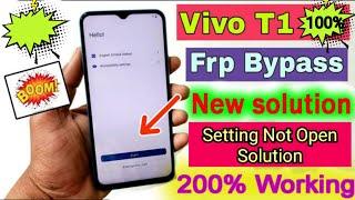 Vivo T1 FRP Bypass  New Method  100% Working  Google Account Unlock 