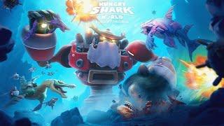 Hungry Shark World - Giant Monster MechaClaus New Boss Battle Update - All Sharks Unlocked Gameplay