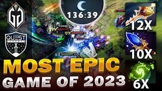 2 HOURS+ CRAZIEST GAME OF 2023 -12x RAPIERS !! GG vs QUEST - The Bali Major - DOTA 2