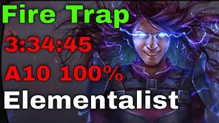 Fire Trap Elementalist League Starter Leveling SSF - All Skill Points & Labs [3.20 PoE]