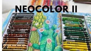 How I use  Neocolor 2 on a coloring page / Adult Coloring