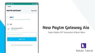 How to add paytm gateway system in kodular, app inventory, niotron etc