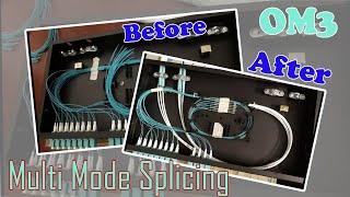 Multimode OM3 Fiber Optic Splicing For CCTV Control Room