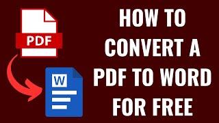 How to Convert a PDF to Microsoft Word for Free