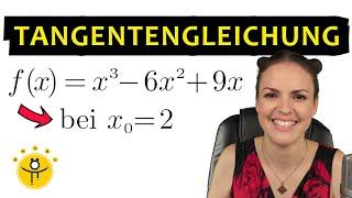 Gleichung einer TANGENTE bestimmen – Tangentengleichung aufstellen in einem Punkt