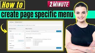 How to create page specific menu 2024