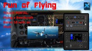 Touch Portal: Flying a Beechcraft Baron 58 (GNS530) in X-Plane 11 with an iPad