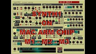 SYNTH1 by Daichi Laboratory on Mac M1 - M2 - M3 with CrossGridder (May 2024)