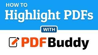 How to highlight PDF content - PDF Buddy