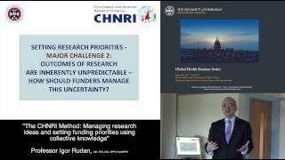 The CHNRI Method:  Managing research ideas and setting funding priorities using collective knowledge