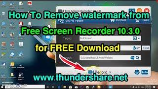 How To Remove watermark from Free Screen Recorder 10.3.0 for FREE Download |