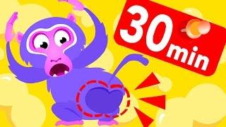 Where Is My Bum? The Baboon Song! Monkey, Jungle, Bananas & Fruits! By Little Angel: Kids Songs