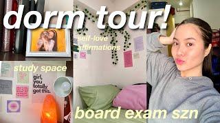 my DORM SPACE TOUR during board exam review  | dorm & desk tour philippines