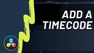 How to Overlay a Timecode Stamp in Davinci Resolve