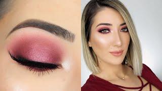 CRANBERRY PINK HALO SMOKEY EYE MAKEUP TUTORIAL