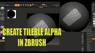 how to make tileable alpha in zbrush