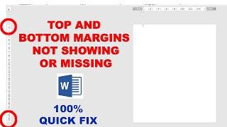 Top And Bottom Margins Missing in MS Word | Top And Bottom Margins Not Shwoing in MS Word