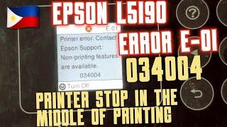 EPSON L5190 ERROR E-01 034004