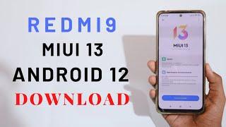 Redmi 9 Miui 13 ( Android 12 ) Update Download And Install 