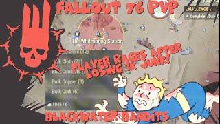 Fallout 76 PvP | Player Rages after losing 1k junk! #fallout76 #fallout76pvp #milepostzero