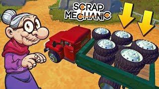 БАБКА С СЕРГЕИЧЕМ СПЁРЛИ КОЛЁСА У ПАЛЫЧА !!! МУЛЬТИК в Scrap Mechanic !!!