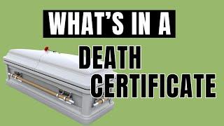 Where Can You Get a Death Certificate (& what information is in it)