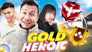 New FF Update is Fire  Gold to Heroic Rank With @Sooneeta & Ug Ayush Bhai - Tonde Gamer
