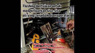 Cara Isi freon R134a dan pasang Kondensor baru pada shawcase