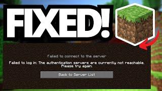 How To Fix Minecraft Authentication Servers Are Currently Not Reachable