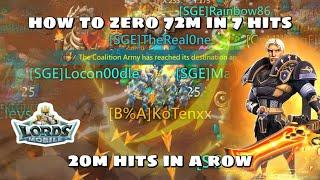 HOW TO ZERO 72M IN 7 HITS! 20M+ HITS IN A ROW! EMPEROR AND TITANS GO FOR FAT HITS! Lords Mobile