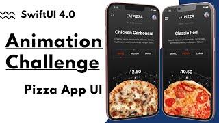 SwiftUI Animation Challenge - Pizza App UI - Custom Slider - Xcode 14 - SwiftUI Tutorials