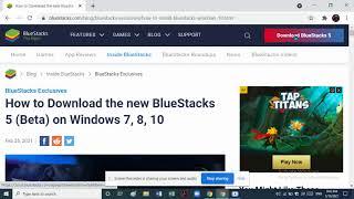 how to install blue stacks 5 beta in windows 10