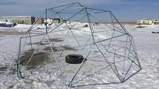 $130 Geodesic Dome 2V Frame Build with conduit struts Part 2 (2020)