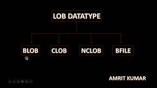 #6 LOB DATATYPE USED IN ORACLE BY MR. AMRIT KUMAR