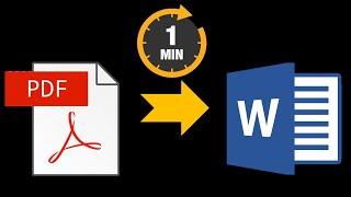 How to convert PDF file to Word Document without any Software in 1 min